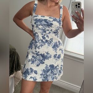 Floral mini skort dress